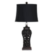 Dorne Classic Antique Cut Lamp in Black With Harp Shade