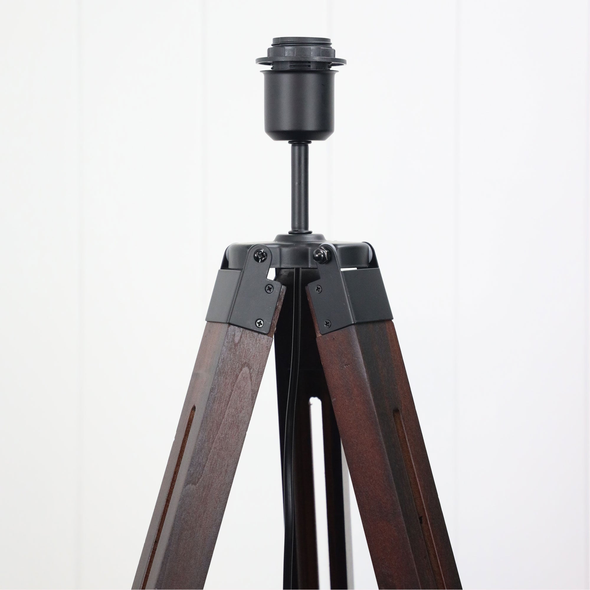 Trevi Walnut Height Adjustable Tripod Floor Lamp