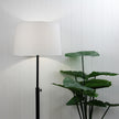 Windsor Black & Ivory Linen Height Adjustable Floor Lamp