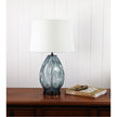 Venice Smoked Glass & White Table Lamp
