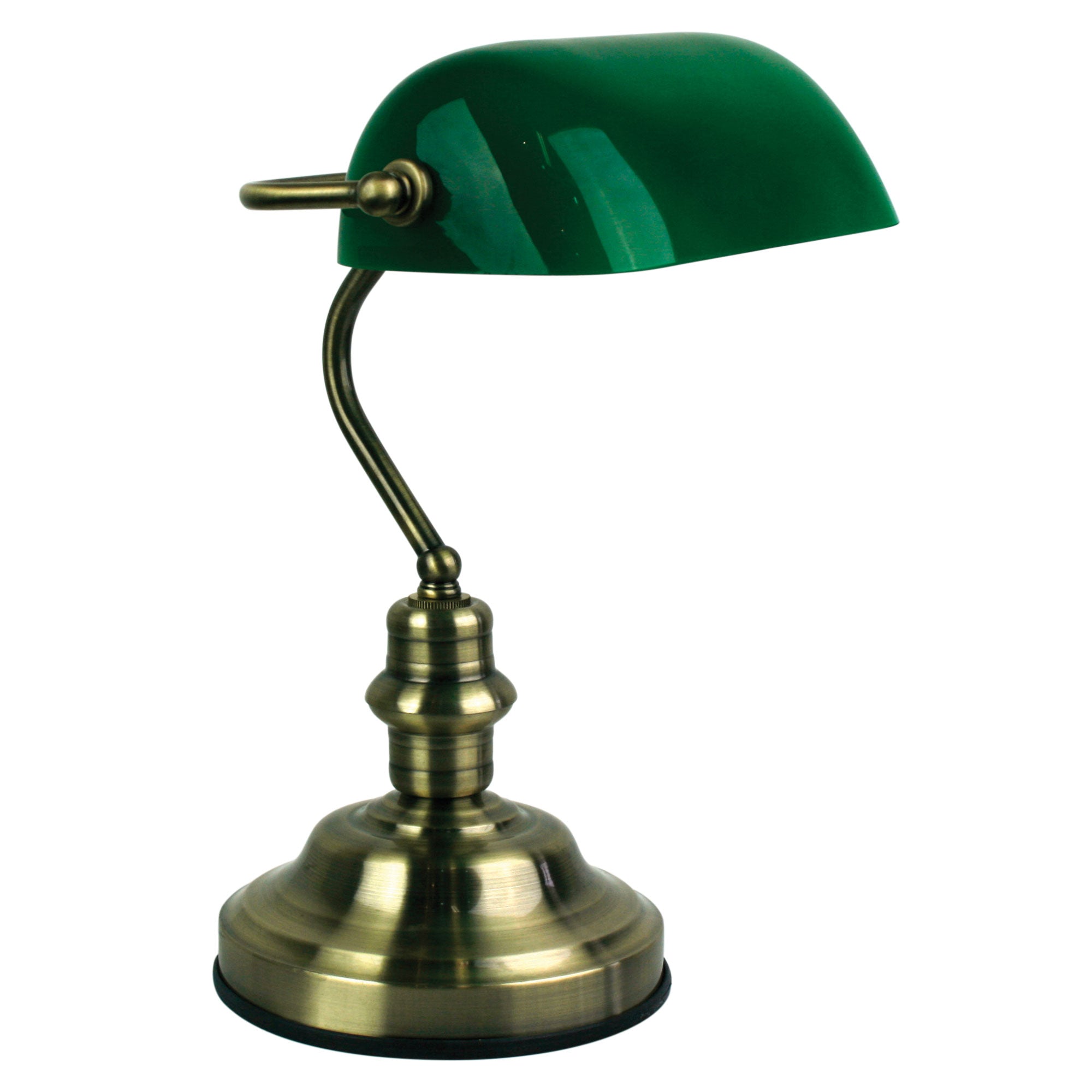 Bankers Touch On/Off Touch Lamp Antique Brass