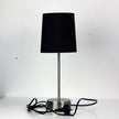 Lancet Brushed Chrome & Black Fabric Shade On-Off Touch Lamp