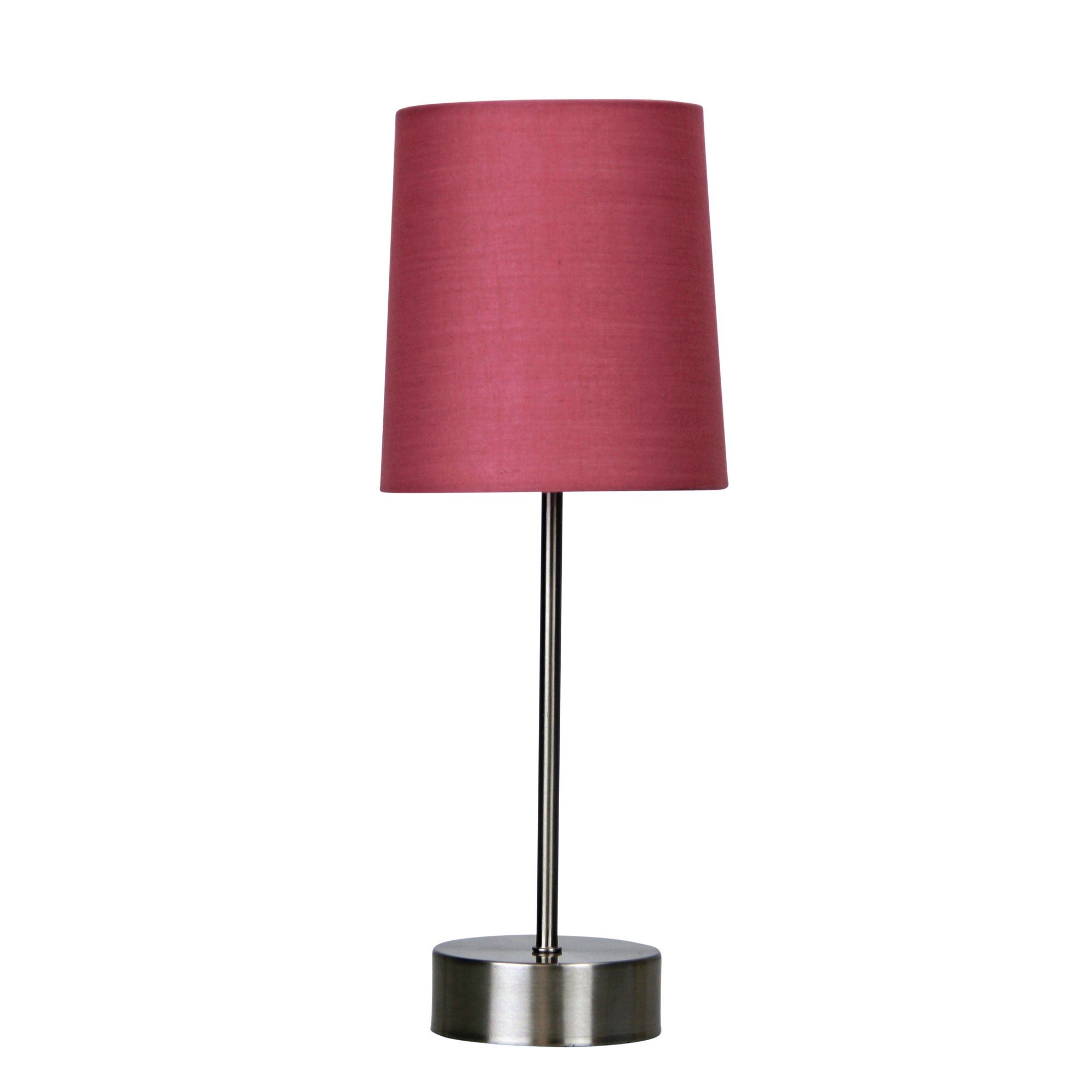 Lancet On-Off Touch Lamp Pink Shade