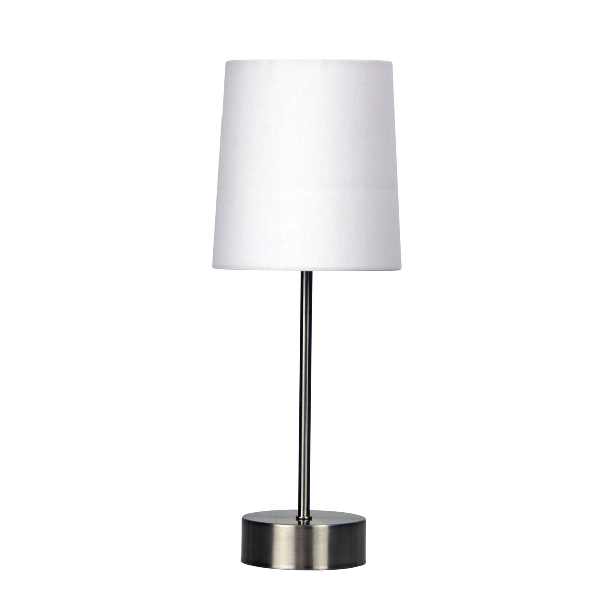 Lancet On-Off Touch Lamp White Shade