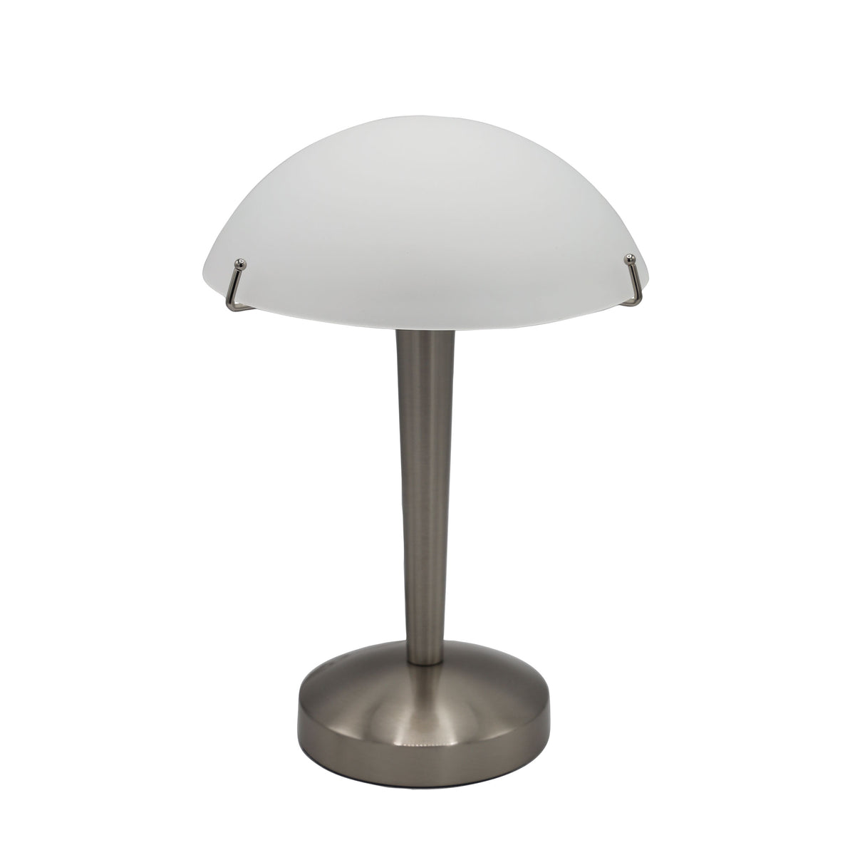 Ruby On-Off Brushed Chrome Touch Lamp