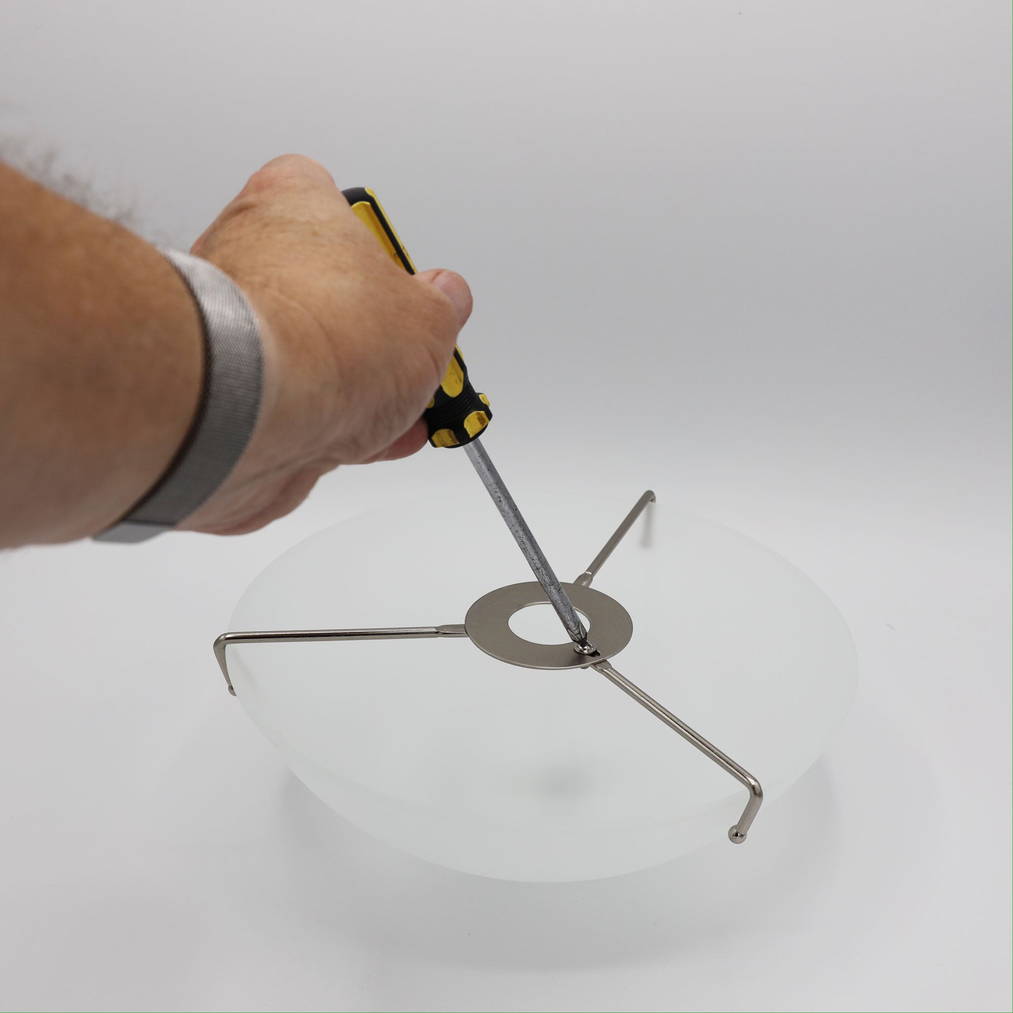 Ruby Gunmetal & Frosted Glass E14 On-Off Touch Lamp