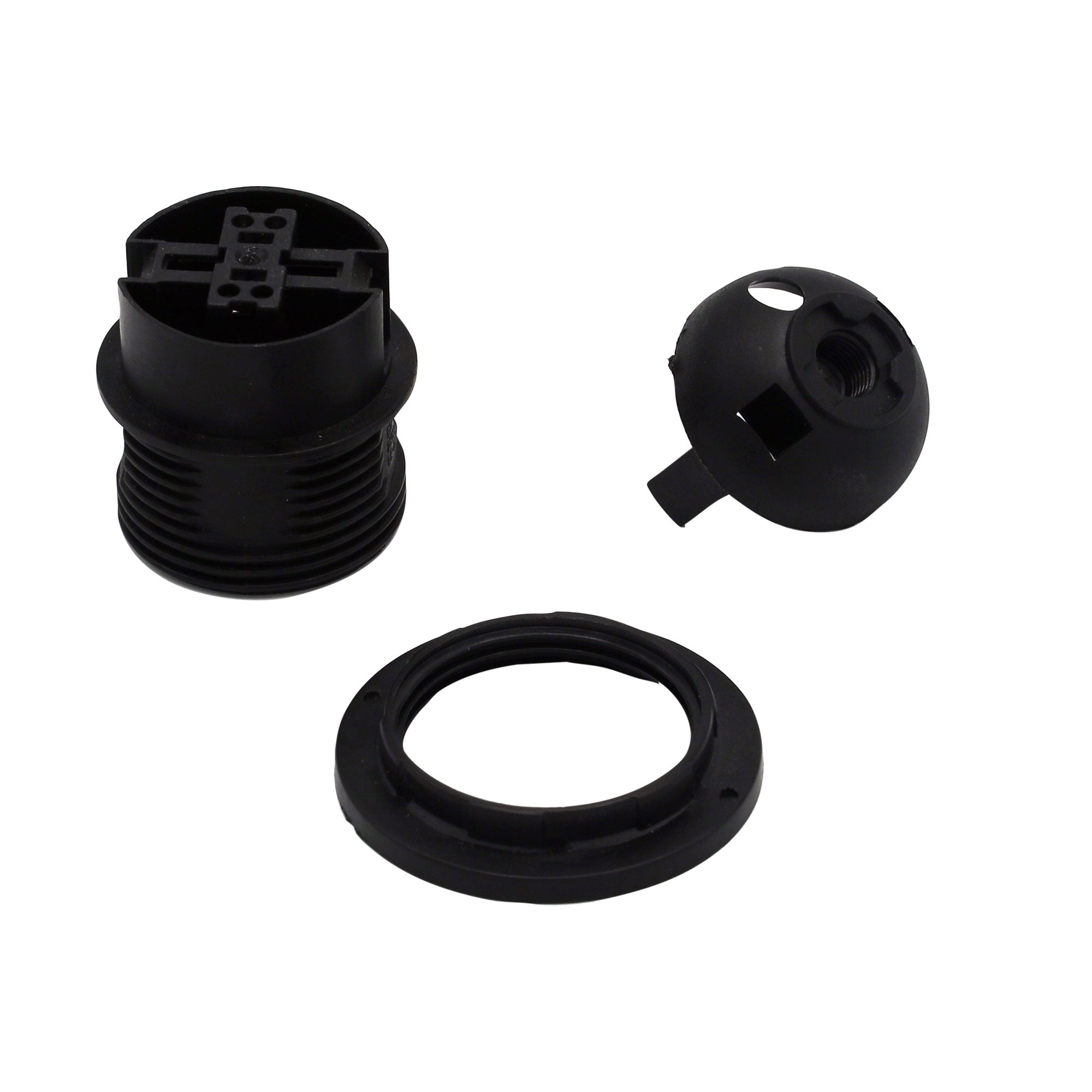 Lampholder E27 Black 10Mm Thread Es Lampholder