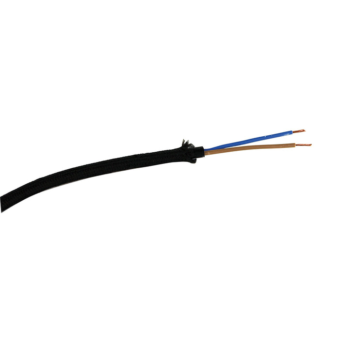 2 Core Cable Cloth 2-Core Cable Black Cloth Covered