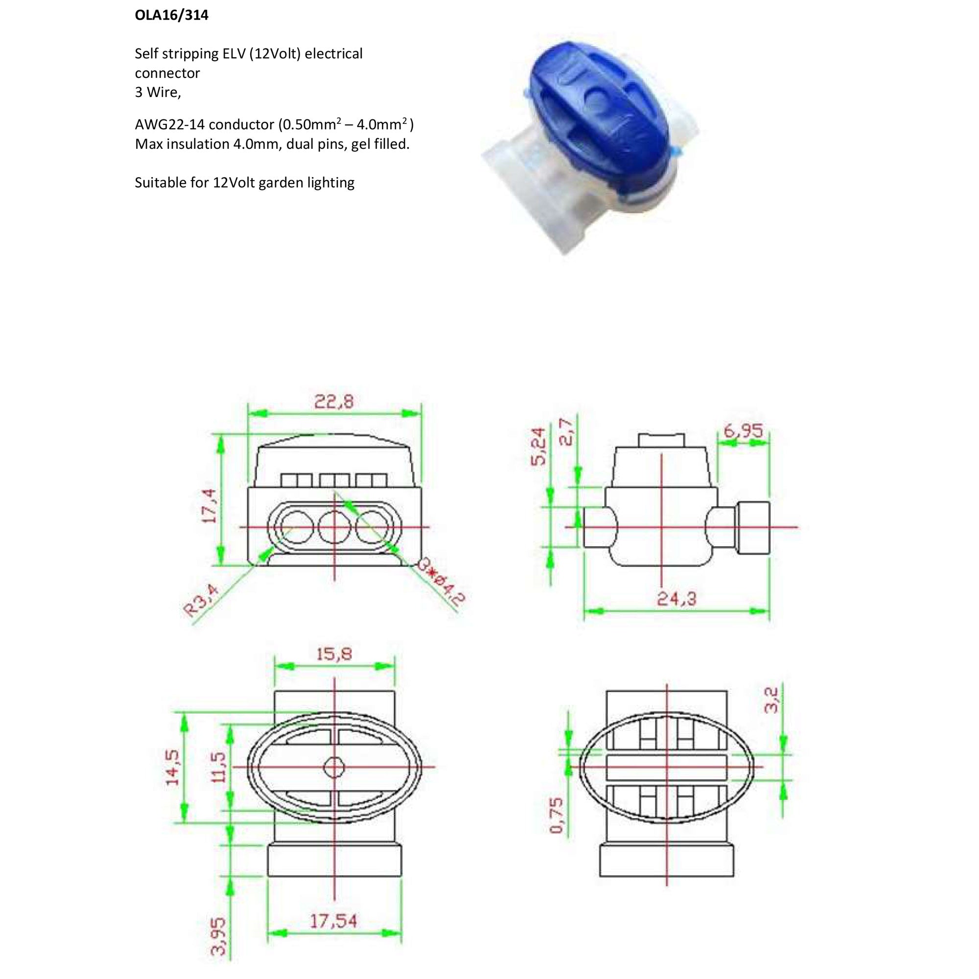 Gel Connector 12V Gel Connectors For Garden Lights