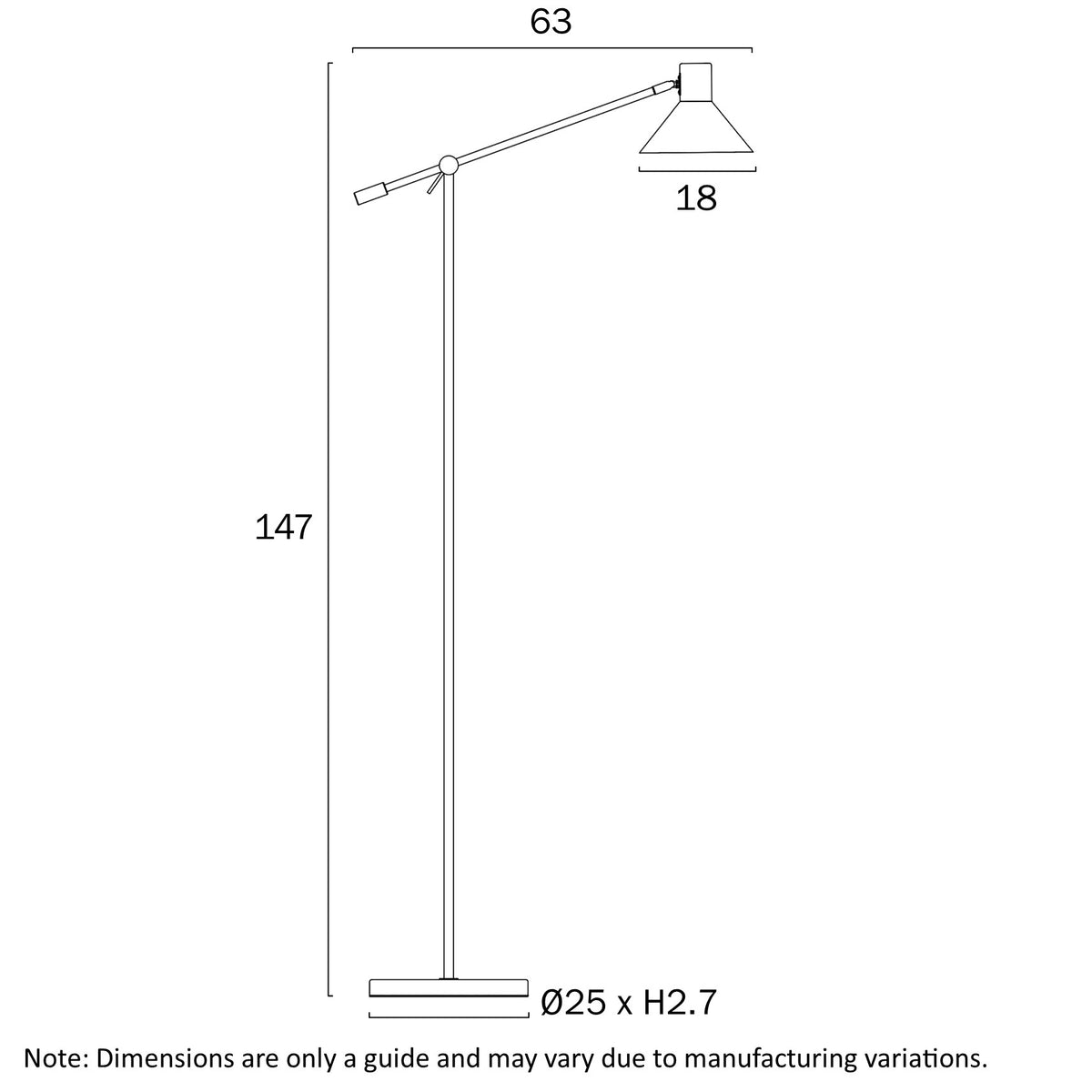 Olav Orange, Beige, Black or Green GU10 Floor Lamp