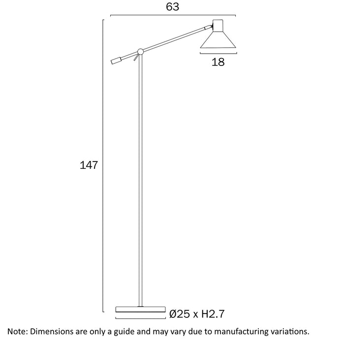 Olav Orange, Beige, Black or Green GU10 Floor Lamp
