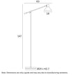 Olav Orange, Beige, Black or Green GU10 Floor Lamp