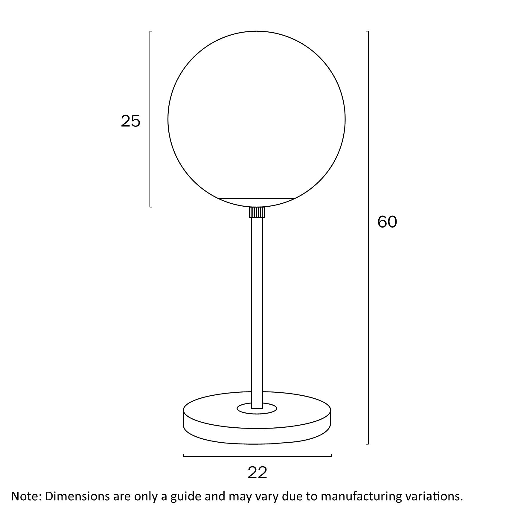 Oliana Antique Gold & Black Marble Table Lamp with 25cm or 20cm Alabastro Glass