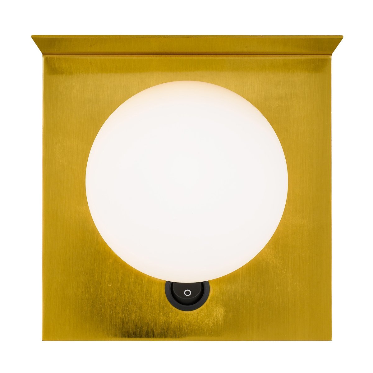 Olio 1 Light Wall Light in Antique Gold with Opal Glass