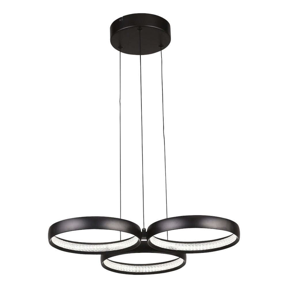 Olympus 3 Light LED Pendant Black