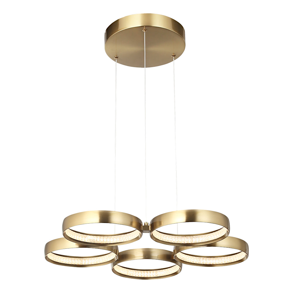 Olympus 5 Light LED Pendant Gold