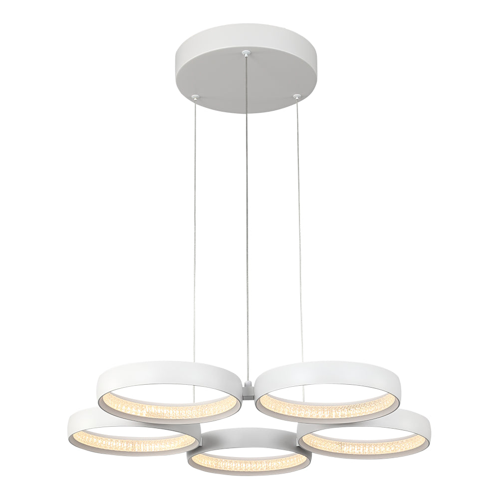 Olympus 5 Light LED Pendant White