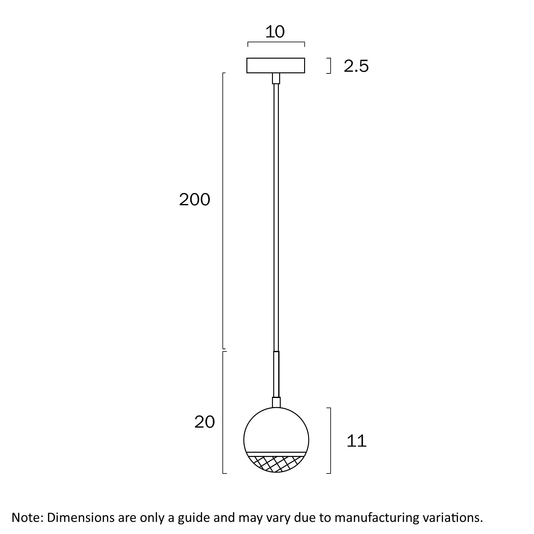 Oneta Black or White Marble Look 1 Light G9 Pendant