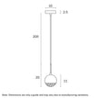 Oneta Black or White Marble Look 1 Light G9 Pendant