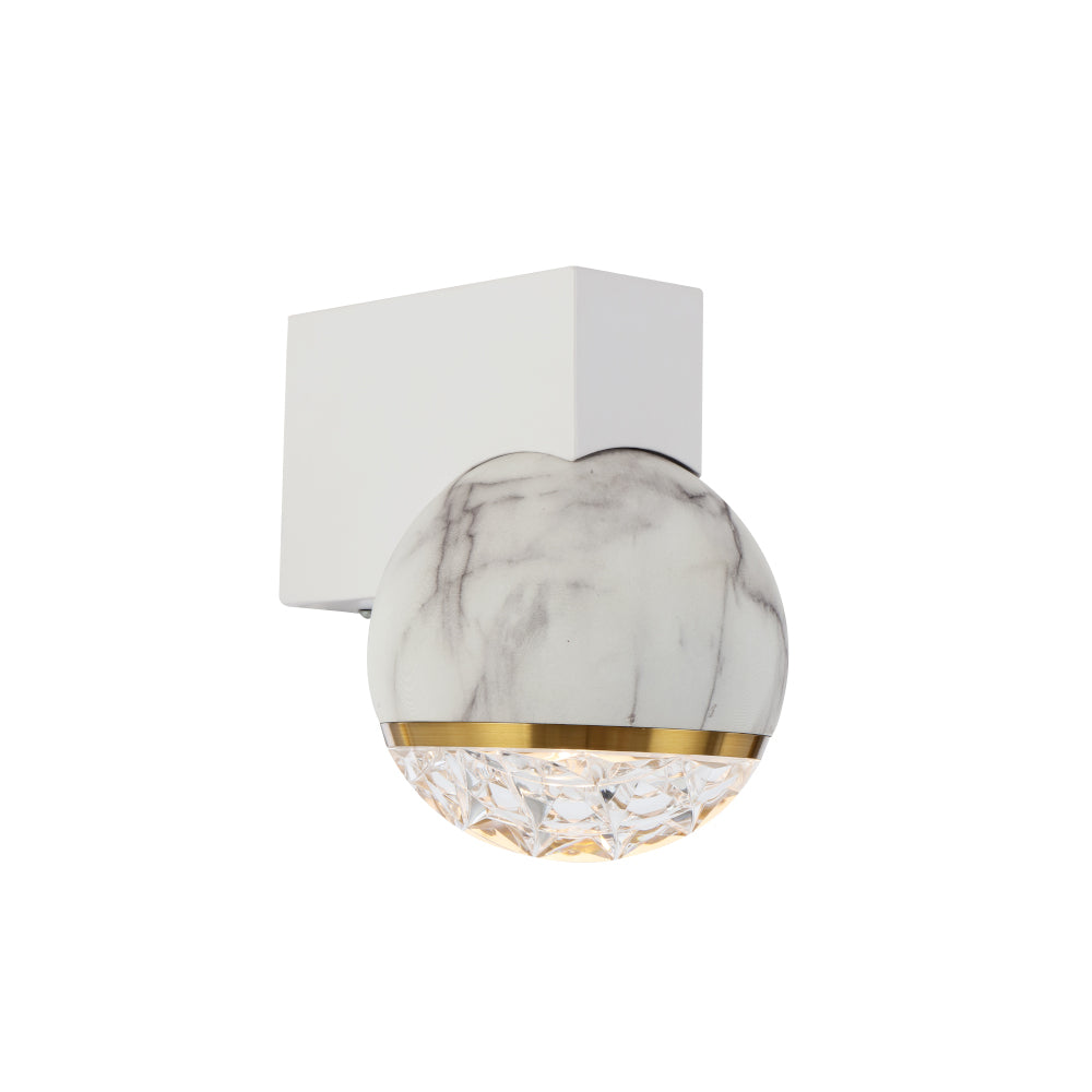 Oneta Black or White Marble Look G9 Wall Light