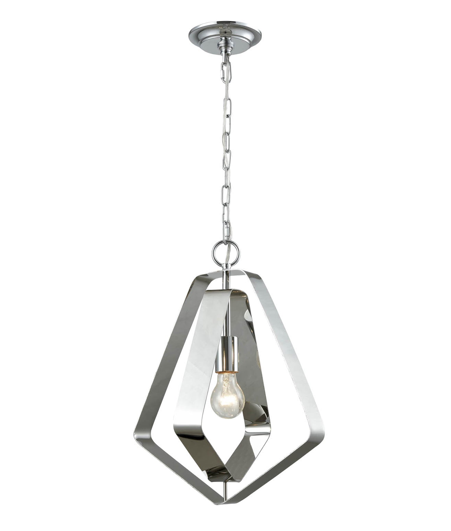 ORBITA: Bohemian Small Polished Nickel Hardware Pendant Light