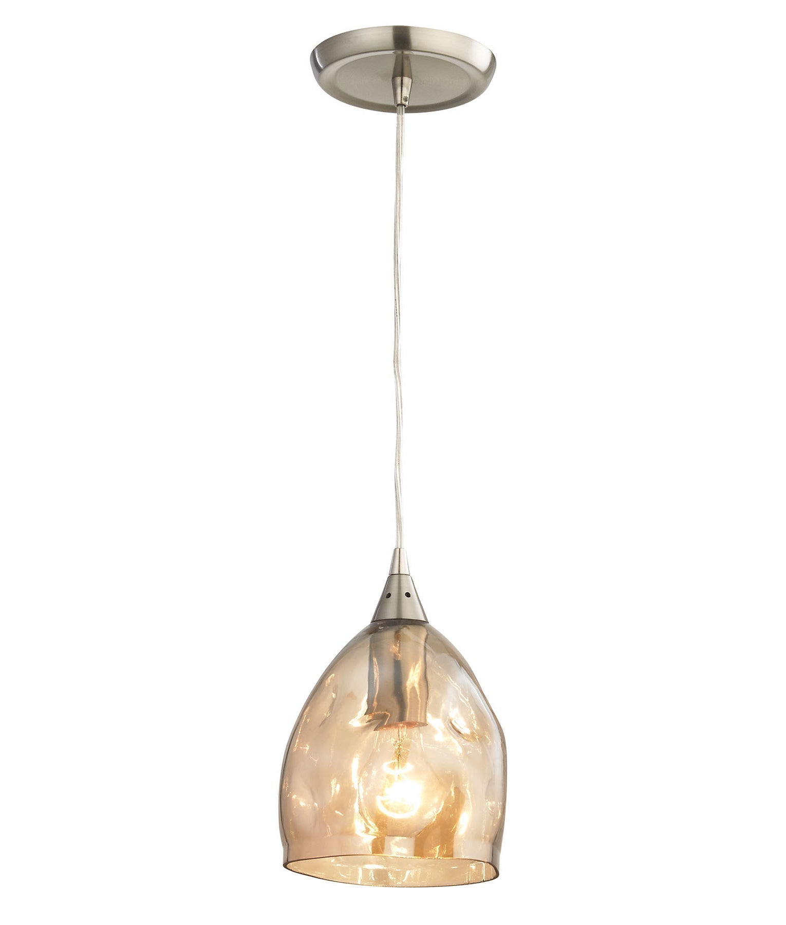 ORDITO: Abstract Chrome With Glass Ellipse Pendant Lights