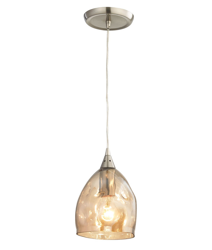ORDITO: Abstract Chrome With Glass Ellipse Pendant Lights