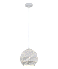 Thumbnail for ORIGAMI: Interior Small Dome Carved Iron Origami Style Pendant Lights