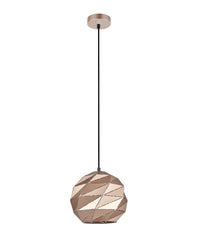 Thumbnail for ORIGAMI: Interior Small Dome Carved Iron Origami Style Pendant Lights