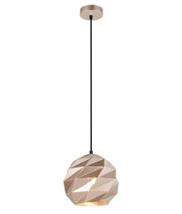 Thumbnail for ORIGAMI: Interior Small Dome Carved Iron Origami Style Pendant Lights