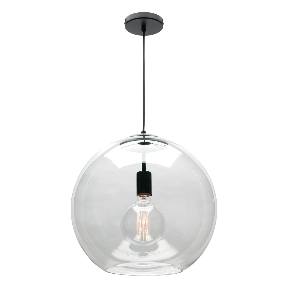 Orpheus 1 Light Large Pendant Black