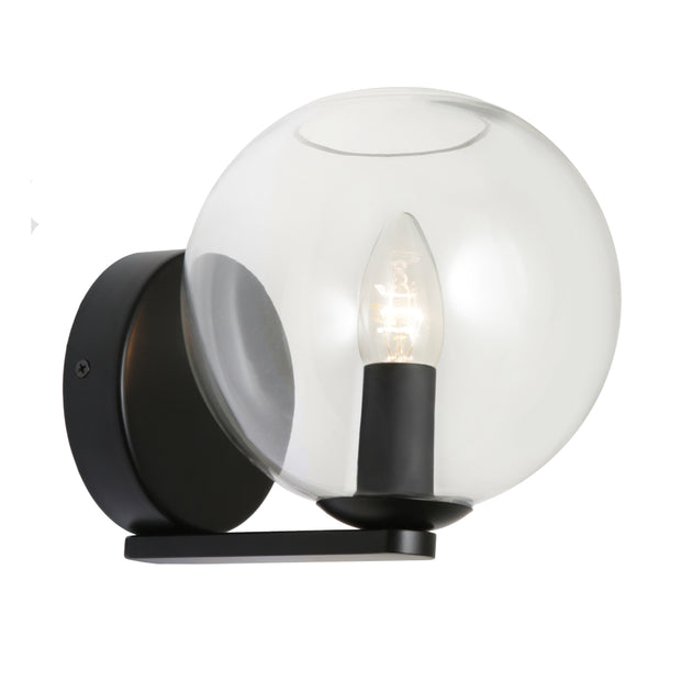 Orpheus 1 Light Wall Light Black