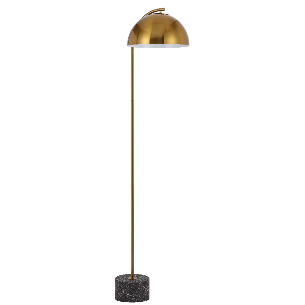 Ortez Bronze/White Terrazzo or Antique Gold with Black Terrazzo/White Marble or Black Marble Floor Lamp
