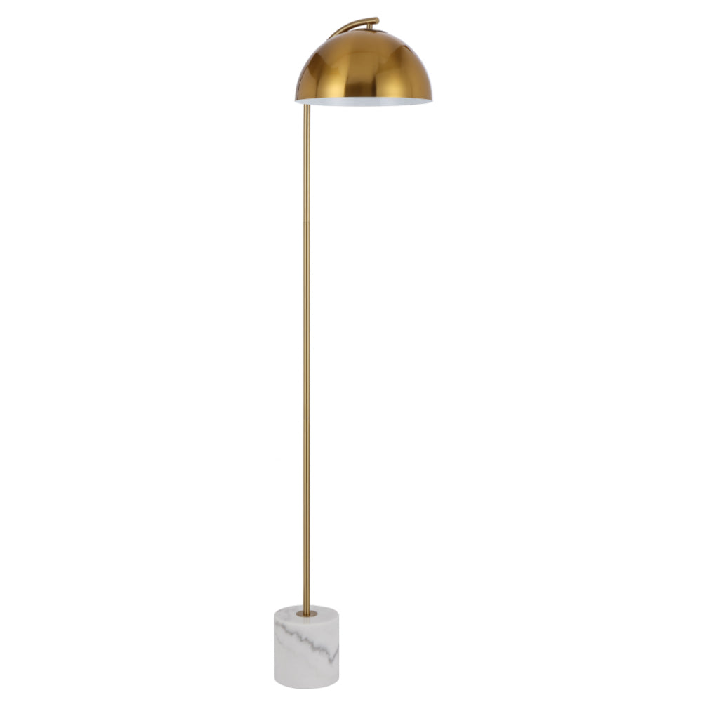 Ortez Bronze/White Terrazzo or Antique Gold with Black Terrazzo/White Marble or Black Marble Floor Lamp
