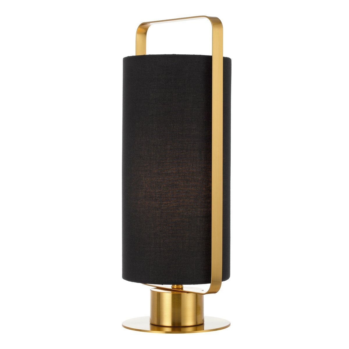 Orwel Table Lamp in Antique Gold with Black Shade