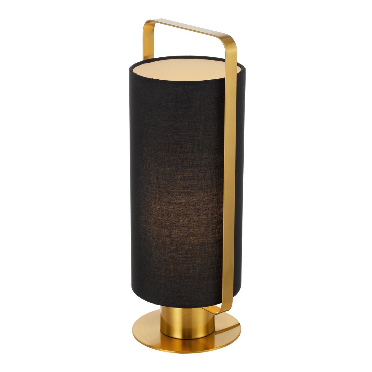 Orwel Table Lamp in Antique Gold with Black Shade