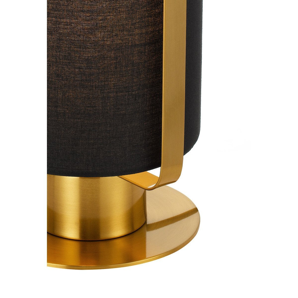 Orwel Table Lamp in Antique Gold with Black Shade