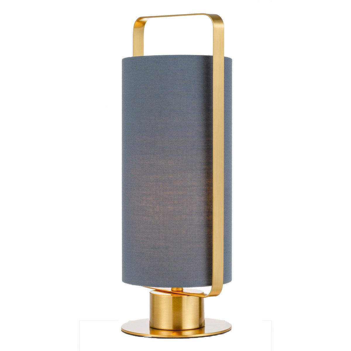 Orwel Table Lamp in Antique Gold with Blue Shade