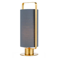 Thumbnail for Orwel Table Lamp in Antique Gold with Blue Shade