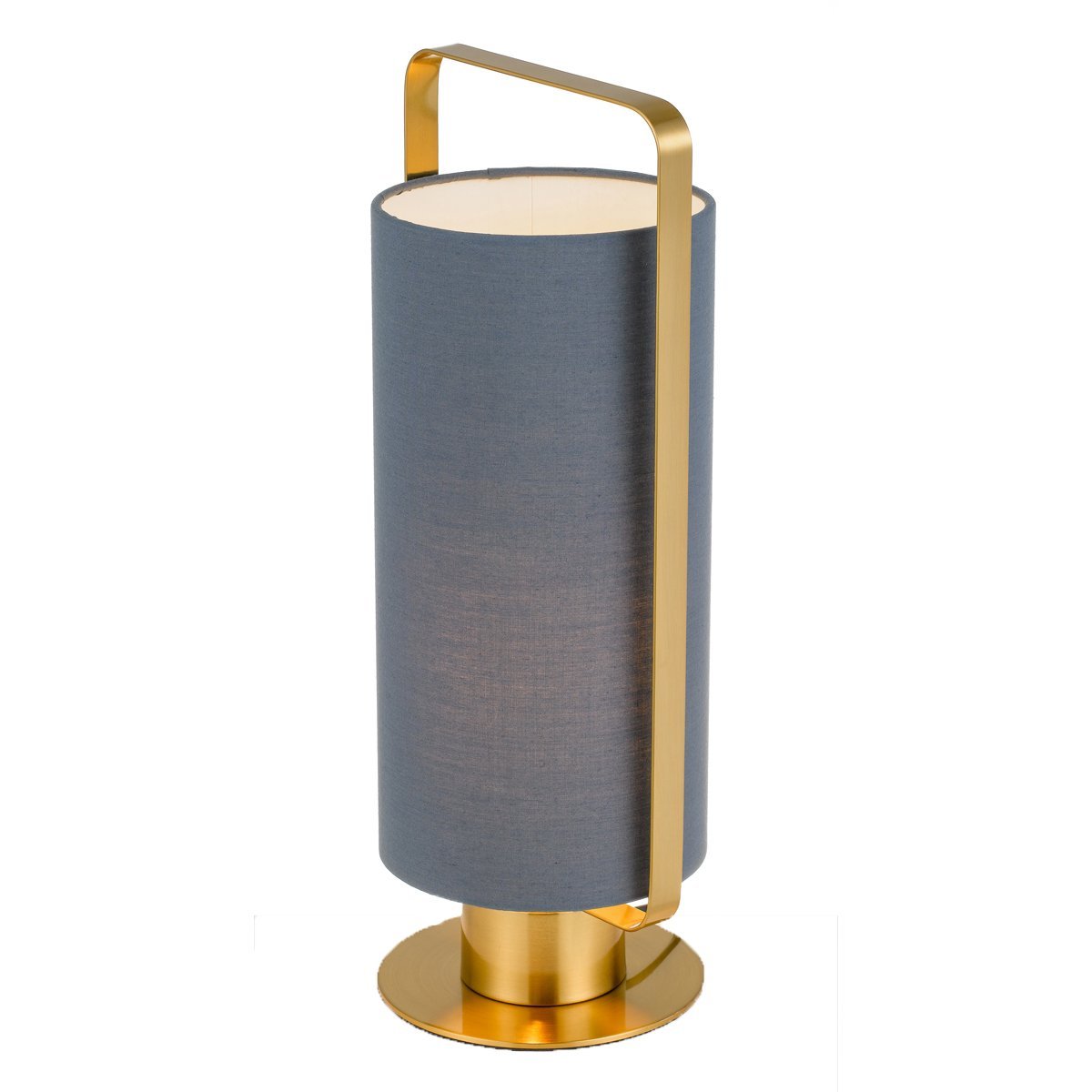 Orwel Table Lamp in Antique Gold with Blue Shade