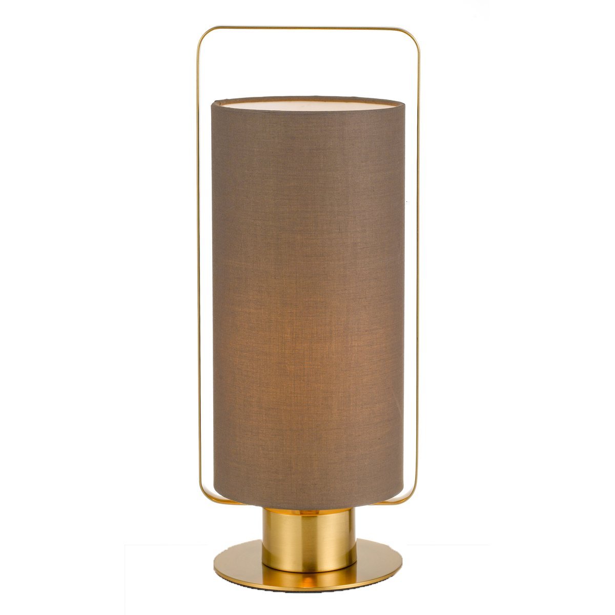 Orwel Table Lamp in Antique Gold with Mocca Shade