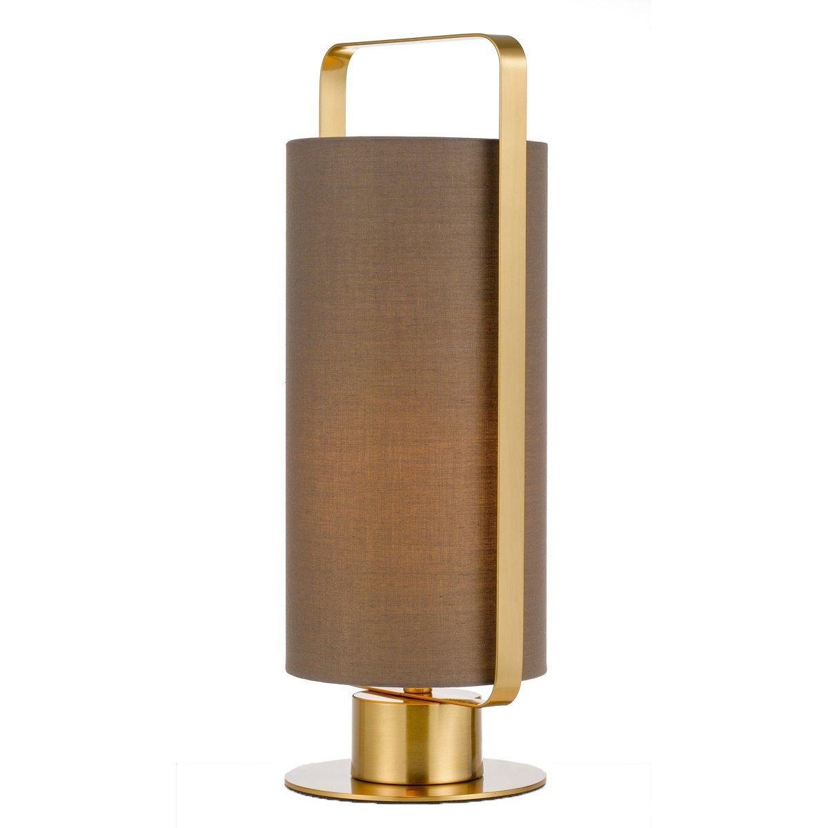 Orwel Table Lamp in Antique Gold with Mocca Shade