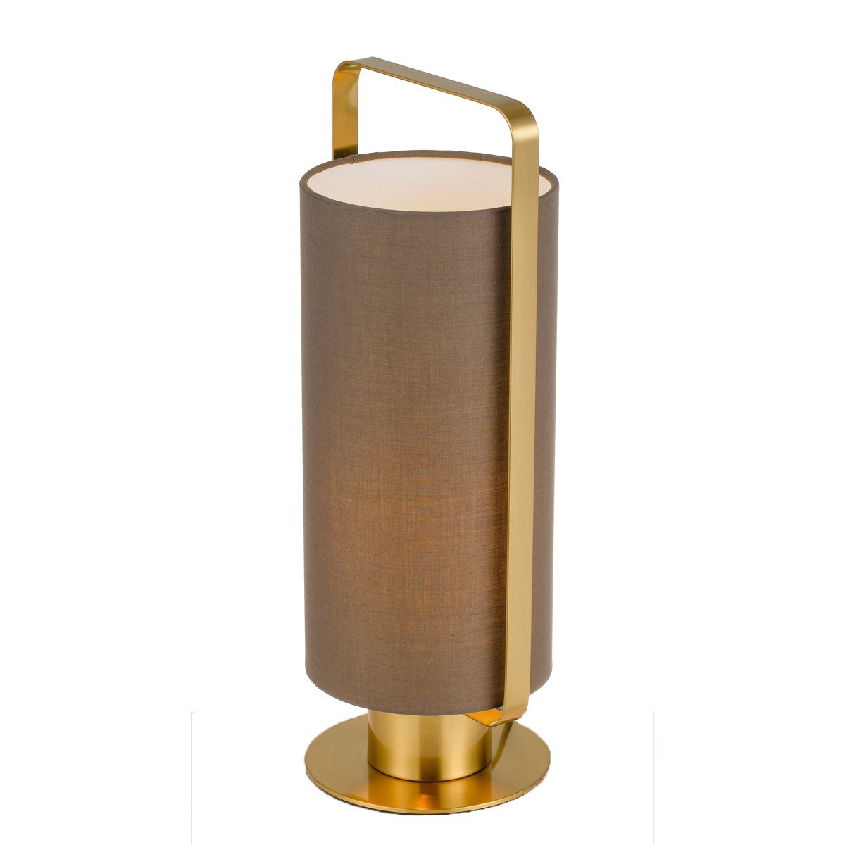 Orwel Table Lamp in Antique Gold with Mocca Shade