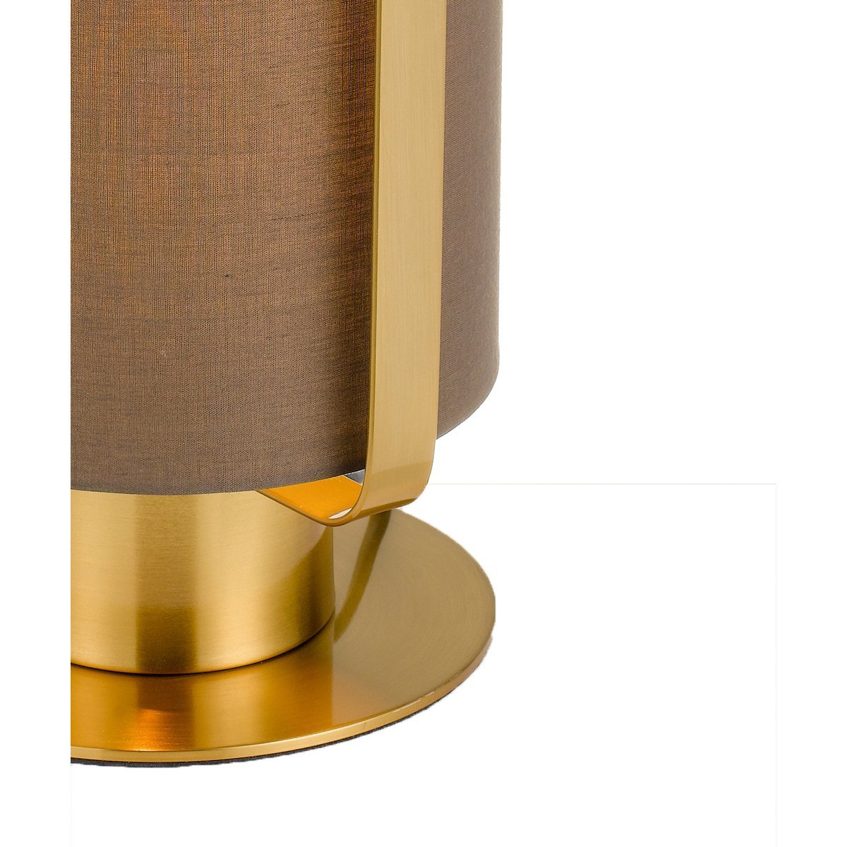 Orwel Table Lamp in Antique Gold with Mocca Shade