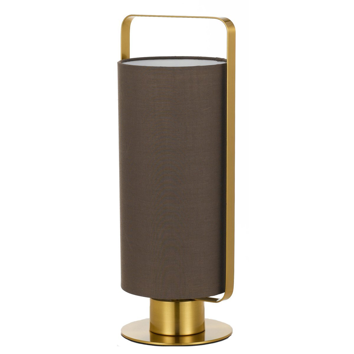 Orwel Table Lamp in Antique Gold with Mocca Shade