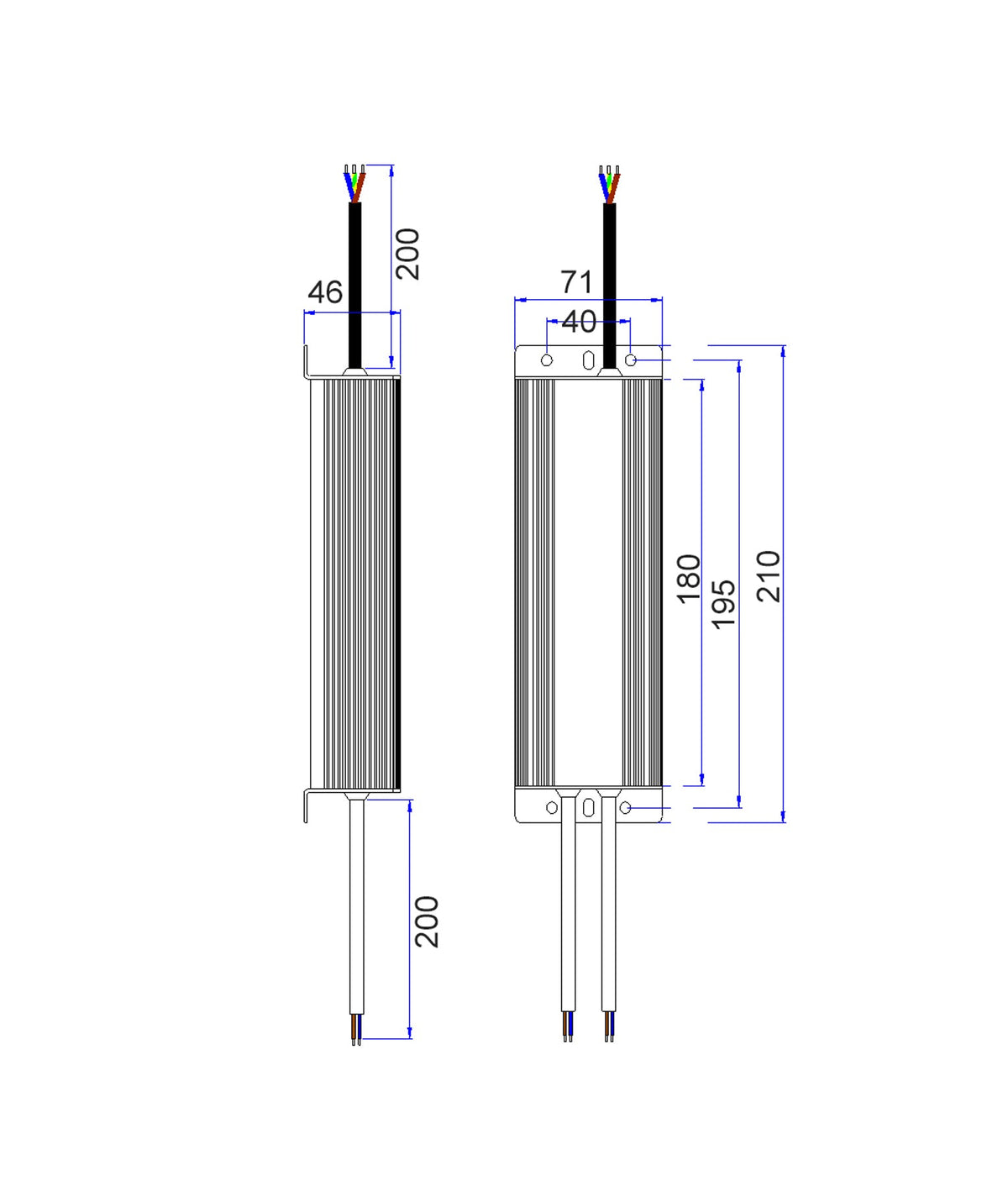 OTTER5: 12V Waterproof Constant Voltage LED Driver IP67 (150W)