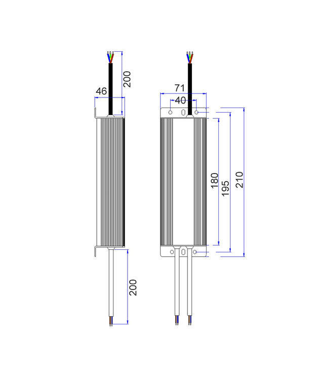 OTTER5: 12V Waterproof Constant Voltage LED Driver IP67 (150W)