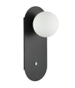 OVALIS: Interior Round Opal Diffuser Oblong Base with Switch Wall Lights