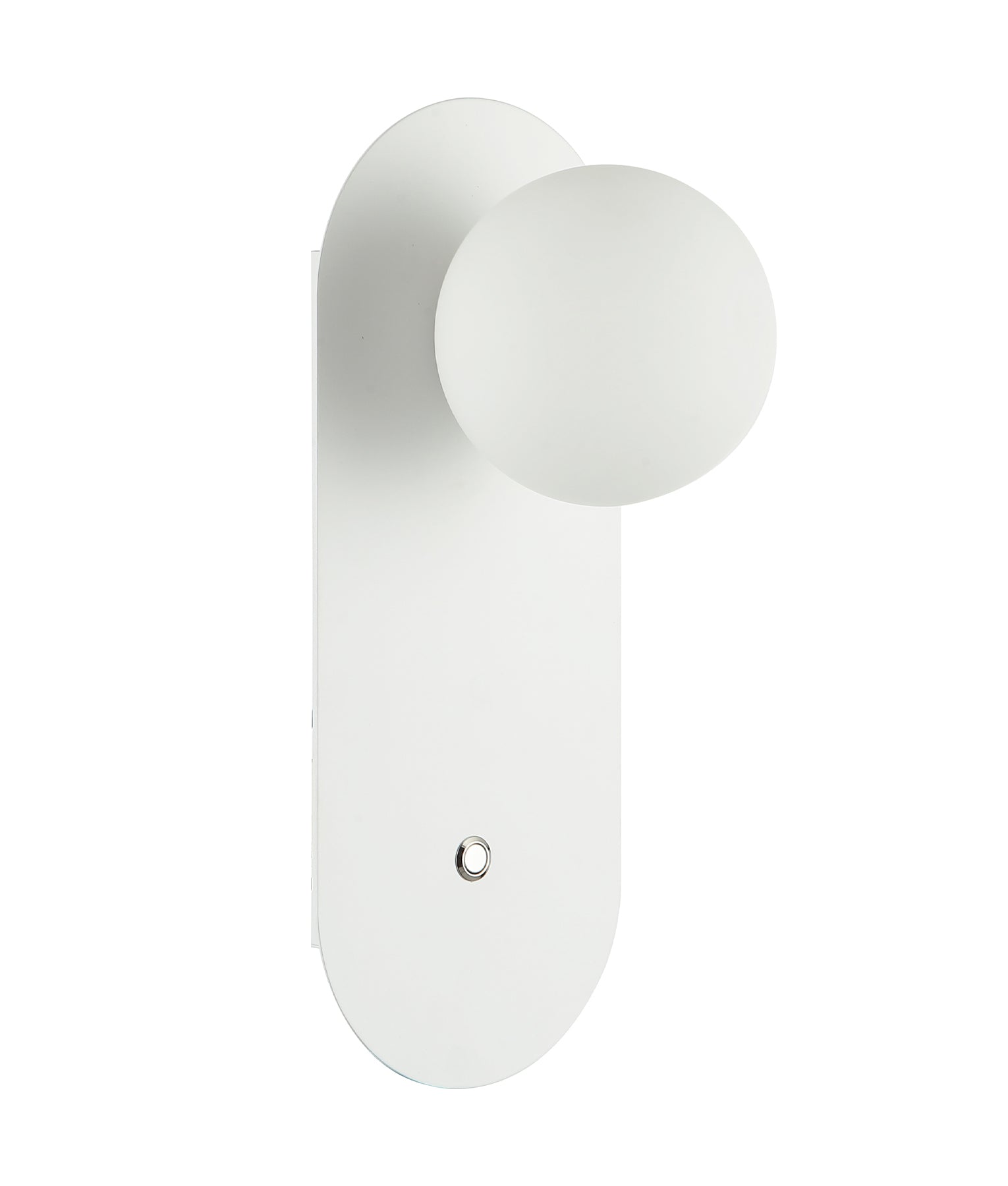 OVALIS: Interior Round Opal Diffuser Oblong Base with Switch Wall Lights