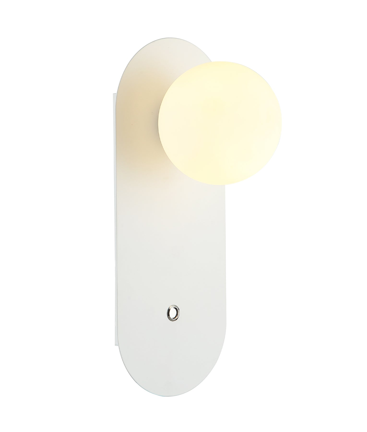 OVALIS: Interior Round Opal Diffuser Oblong Base with Switch Wall Lights